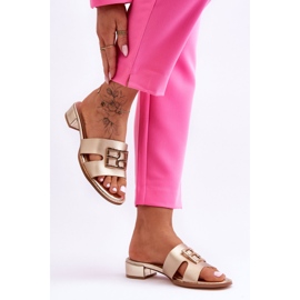 Naisten tyylikkäät tossut kultaisella Atlantis-koristeella kultainen 2