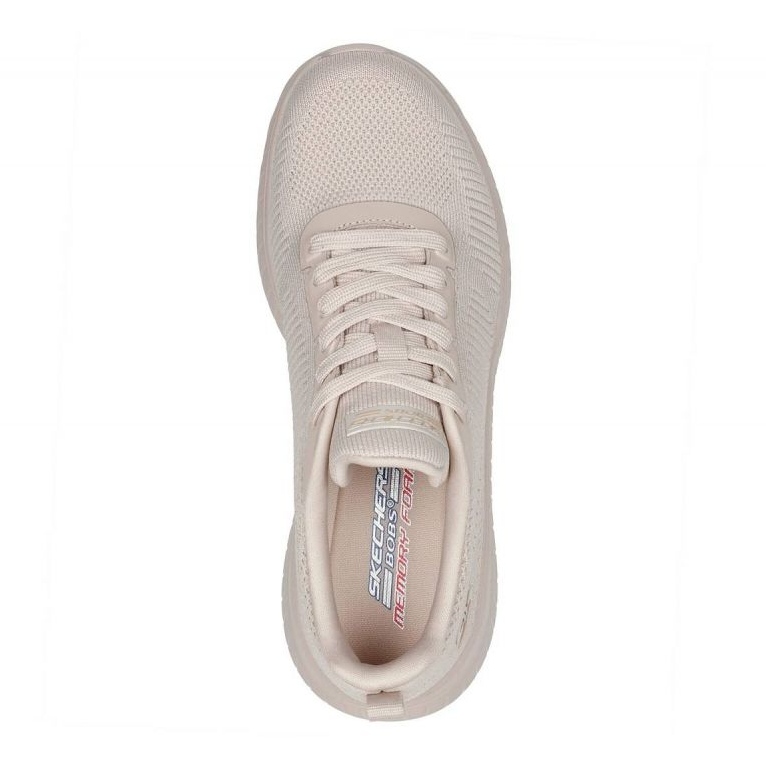 Skechers Memory Foam Bobs Squad Chaos -kengät W 117209 Nude beige 1