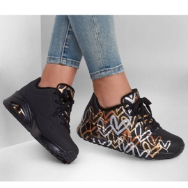 Kengät Skechers Uno Metallic Love W 155523/BKGD musta 1