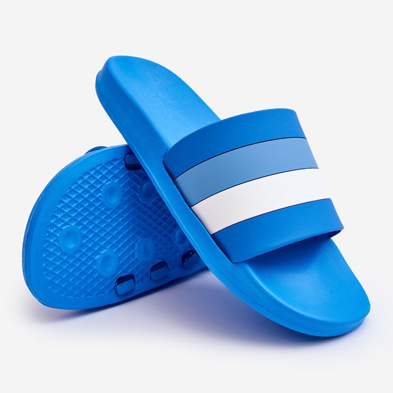 WJ1 Miesten Blue Vision -raidalliset tossut sininen 2