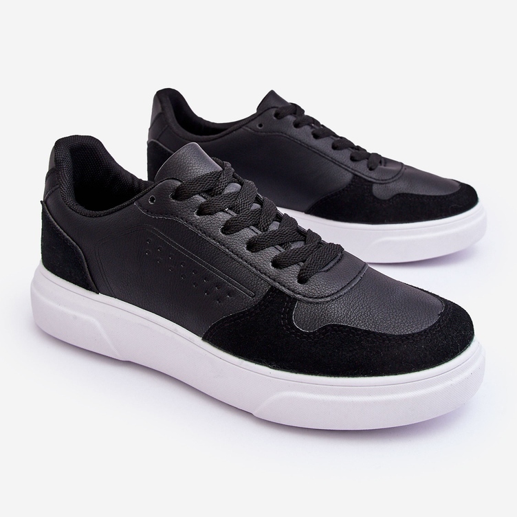 WJ1 Miesten mustat Castiel-nauhalliset urheilukengät 1