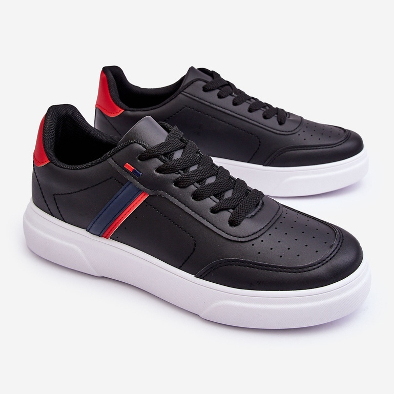 WJ1 Miesten klassiset tennarit, musta ja punainen Enrique 1