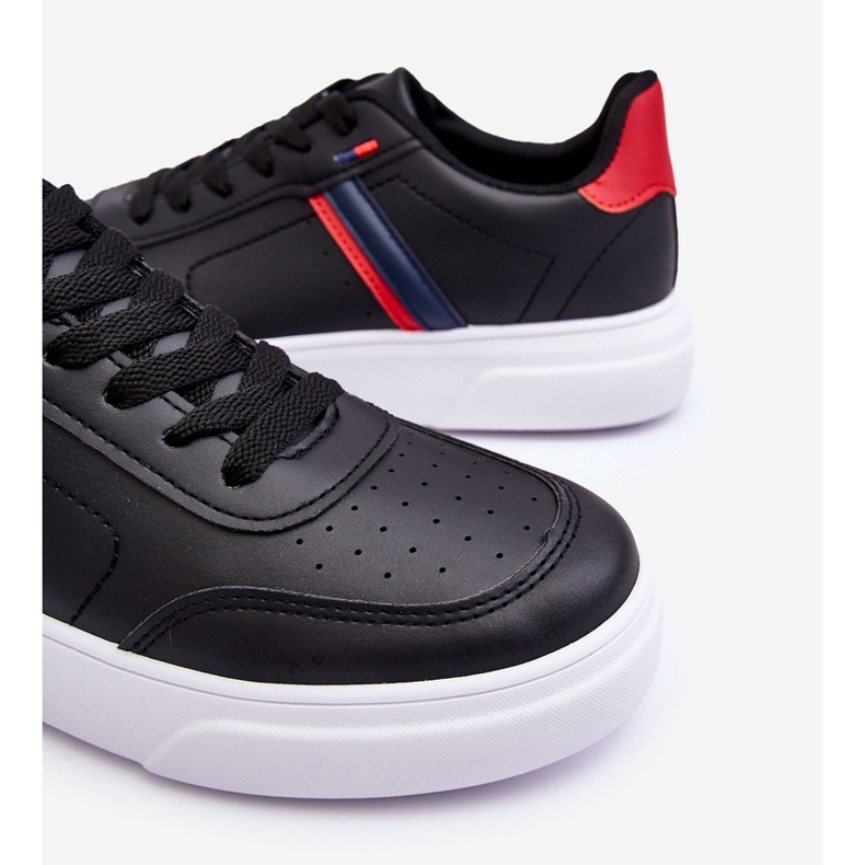 WJ1 Miesten klassiset tennarit, musta ja punainen Enrique 2