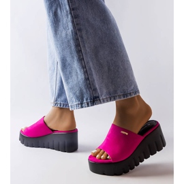 Inna Agnesin vaaleanpunaiset paksut kiila sandaalit vaaleanpunainen 2