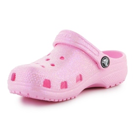 Crocs Classic Glitter Clog K Jr 206993-6S0 vaaleanpunainen 2