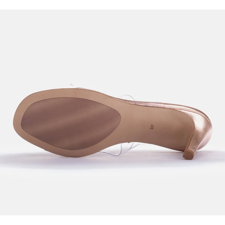 Marco Shoes Sandaalit läpinäkyvillä raidoilla vaaleanpunainen 1