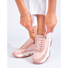 Naisten Big Star -lenkkarit KK274385 vaaleanpunainen 1