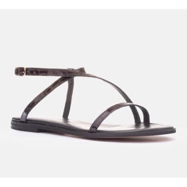 Marco Shoes Viininpunaiset nahkasandaalit punainen 1