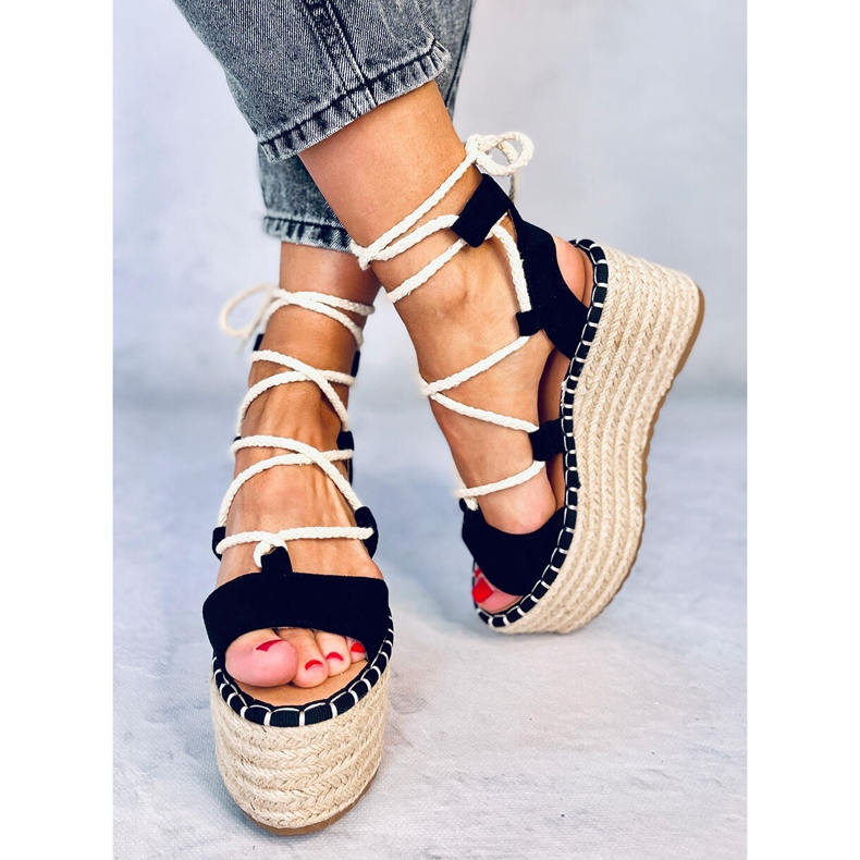 Marge Black wedge espadrillit musta 1