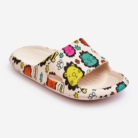 WJ1 Lasten vaaleat vaahtomuovitossut Lion Motif beige Esther 1