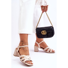 Klassiset sandaalit Beige Misty korkokengät 1