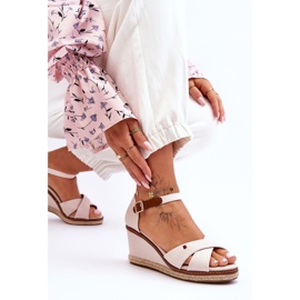 Naisten Wedge Sandaalit Vaalea beige Janet 1