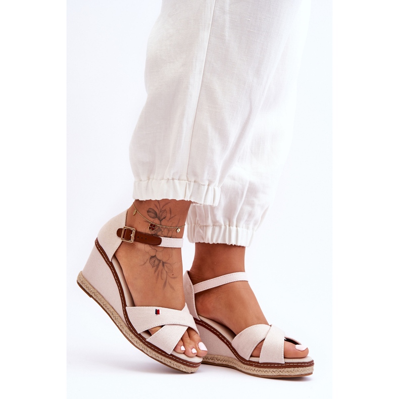 Naisten Wedge Sandaalit Vaalea beige Janet 2
