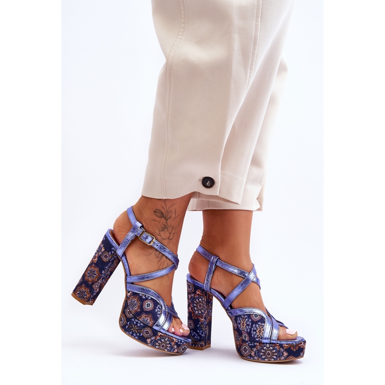 Nahkakorkokengät Sandaalit Maciejka 06084-17 laivastonsininen 1