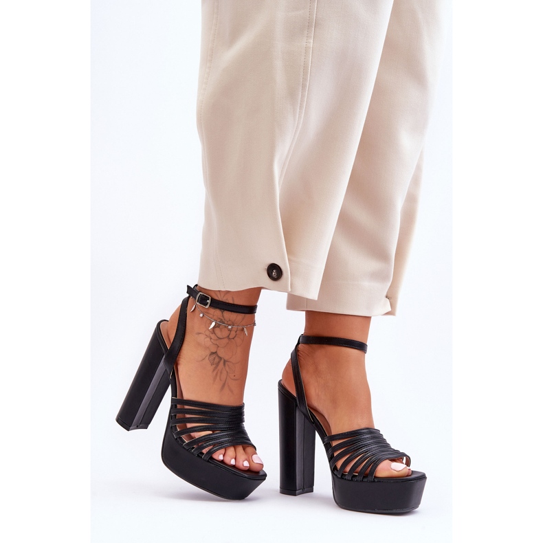 Sandaalit Korkeakorkoisella Musta Maya 2