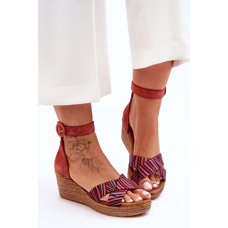 Maciejka Suede Wedge Sandaalit 04565-44 Punainen 2