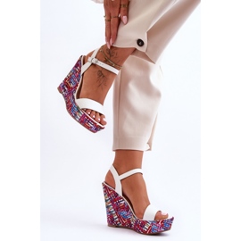 Naisten sandaalit Värikäs Wedge White Malibu valkoinen 2