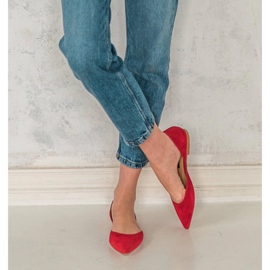 Marco Shoes Balettitassut kantapäällä punainen 2