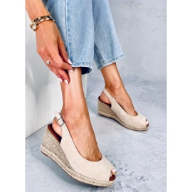Nevil Beige espadrillit avoimella varpaalla 2