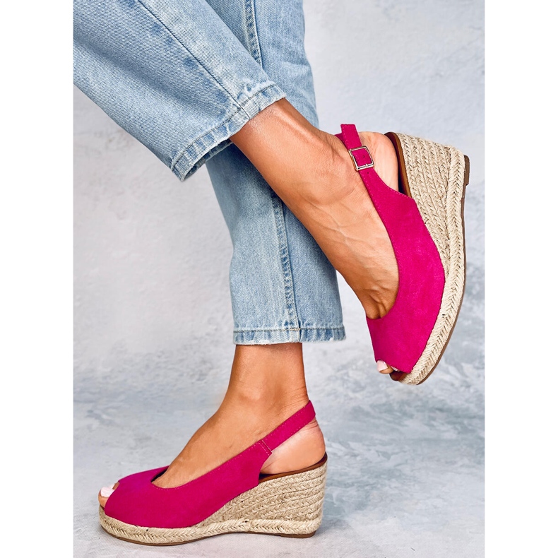 Nevil Fuchsia avokärkikila espadrillit vaaleanpunainen 2 Nevil Fuchsia avokärkikila espadrillit vaaleanpunainen 2