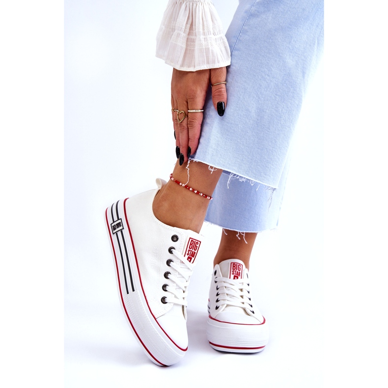 Naisten Kangaslenkkarit Big Star LL274180 Valkoinen 5