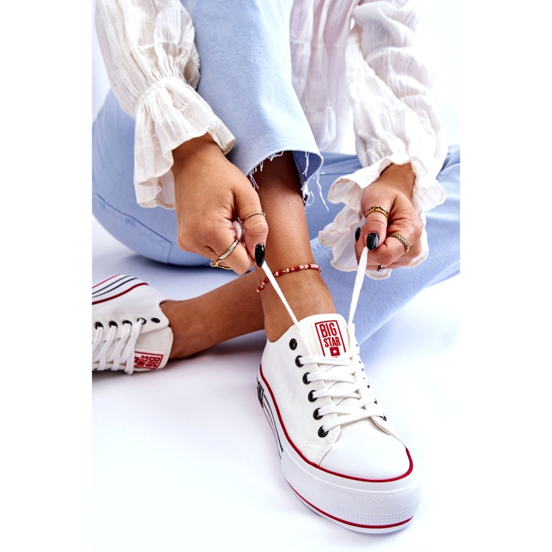 Naisten Kangaslenkkarit Big Star LL274180 Valkoinen 3