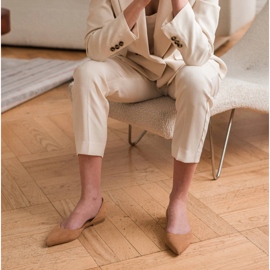 Marco Shoes Balettitassut kantapäällä ruskea 1