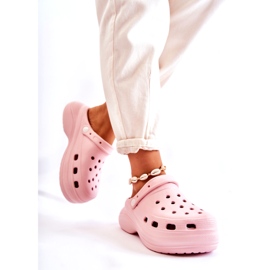 Naisten vaahtotossut Crocs Pink Coline vaaleanpunainen 2