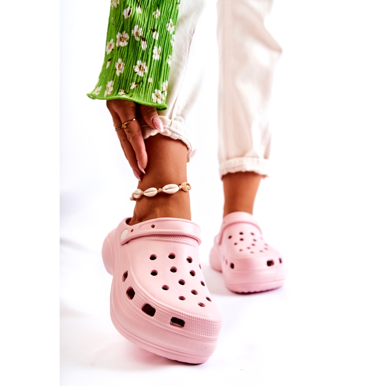 Naisten vaahtotossut Crocs Pink Coline vaaleanpunainen 1