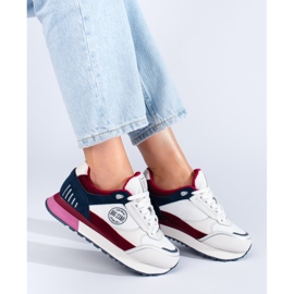 Naisten valkoiset tennarit alustalla LL274369 Big Star valkoinen 1