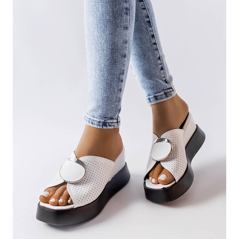 Degnan valkoiset koristeelliset sandaalit valkoinen 1