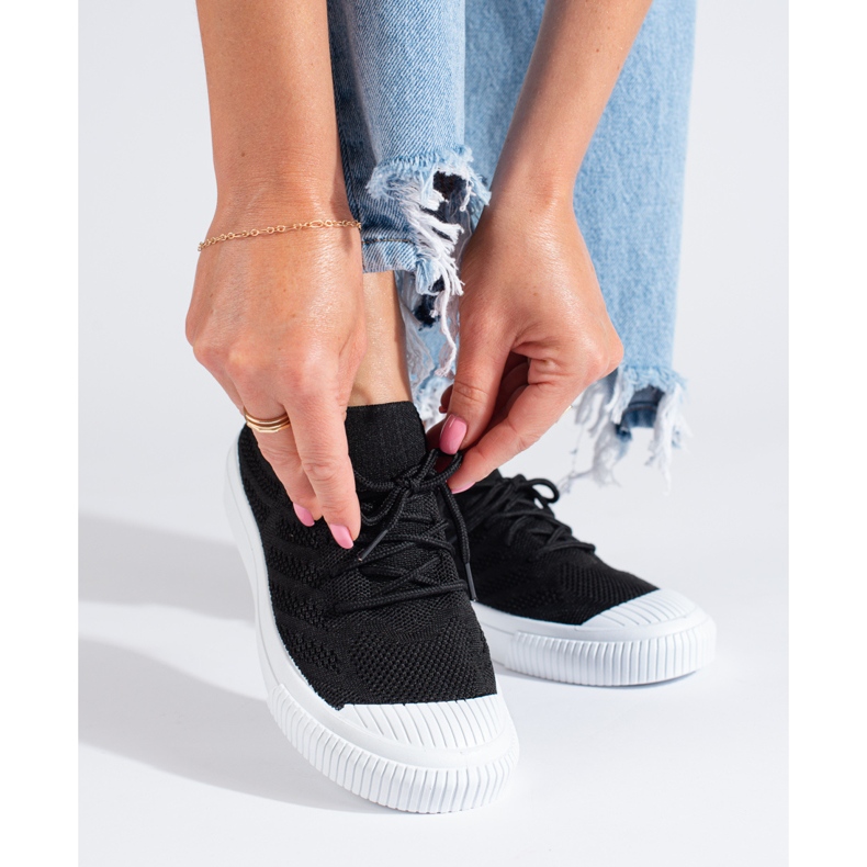 Naisten tekstiilimustat Shelovet-lenkkarit 1