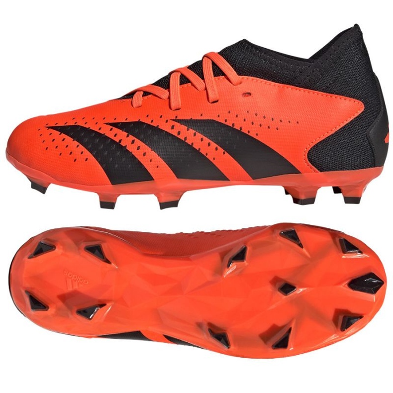 Adidas Predator Accuracy.3 Fg Jr GW4608 jalkapallokengät oranssi appelsiinit ja punaiset 1