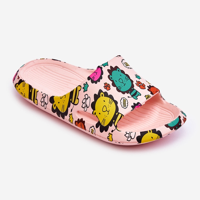 WJ1 Lasten Vaahtomuovitossut Lion Motif Pink Esther vaaleanpunainen 2