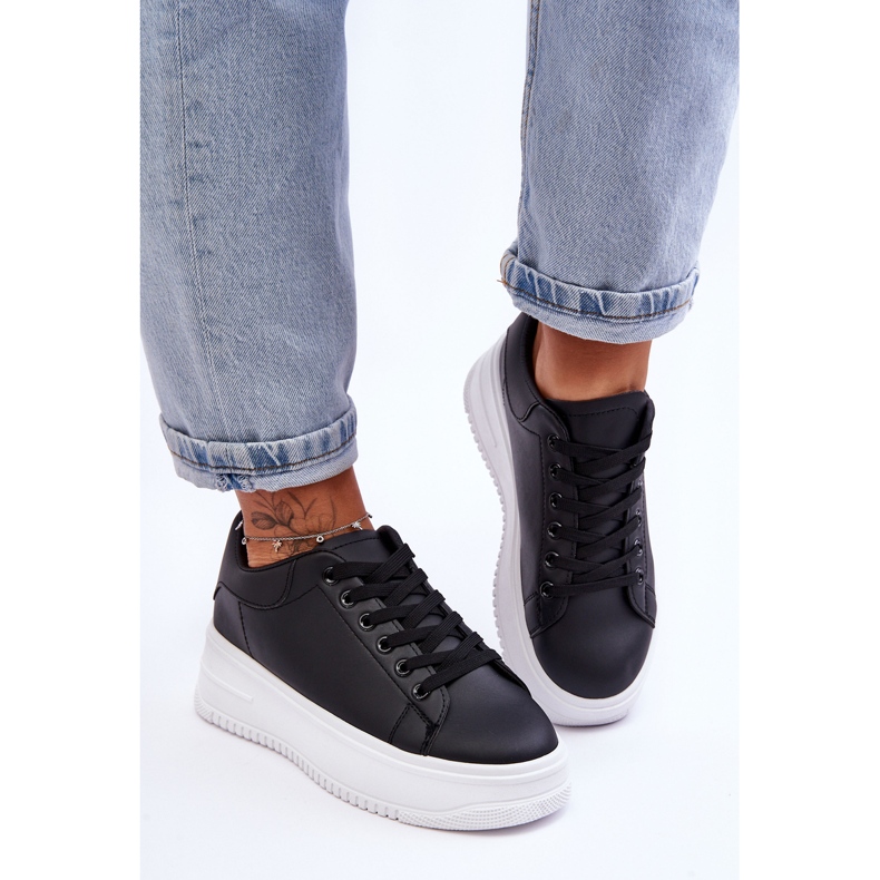 Naisten klassiset tennarit Black &amp; White Night Trip musta 1