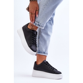 Naisten klassiset tennarit Black &amp; White Night Trip musta 2