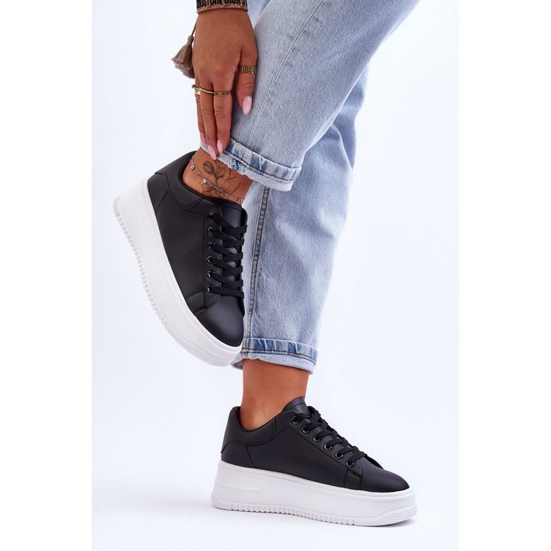 Naisten klassiset tennarit Black &amp; White Night Trip musta 2