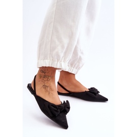 Naisten Slip-On Balerinat Rusetilla Black Nadine musta 1