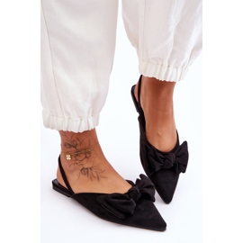 Naisten Slip-On Balerinat Rusetilla Black Nadine musta 2