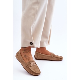 Naisten muodikkaat mokkanahkahousut, ruskea Rabell 1