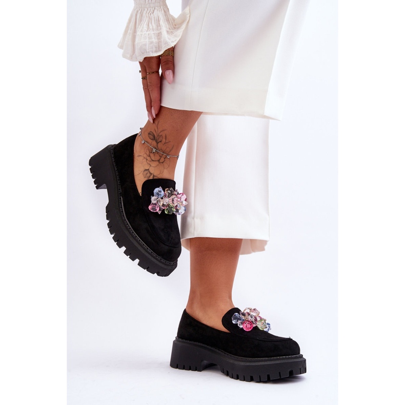 PS1 Naisten Crystal Loafers Musta Avril 1