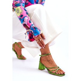 Muodikkaat Felisa Green korkeakorkoiset sandaalit vihreä 5