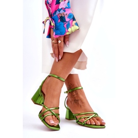 Muodikkaat Felisa Green korkeakorkoiset sandaalit vihreä 2
