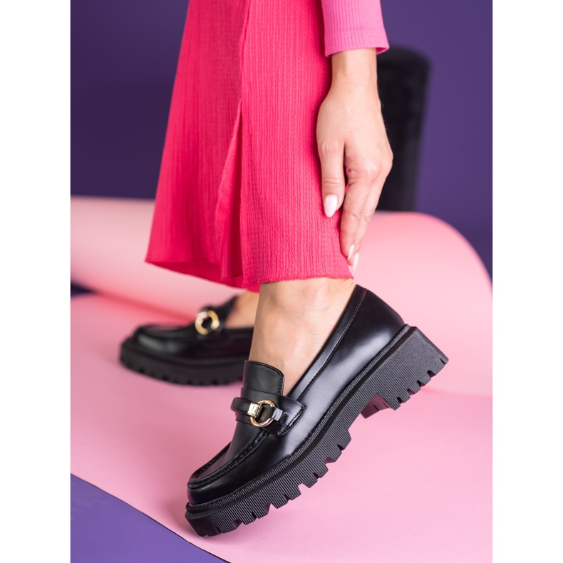 Mustat Shelovet naisten housut ekologisesta nahasta 2