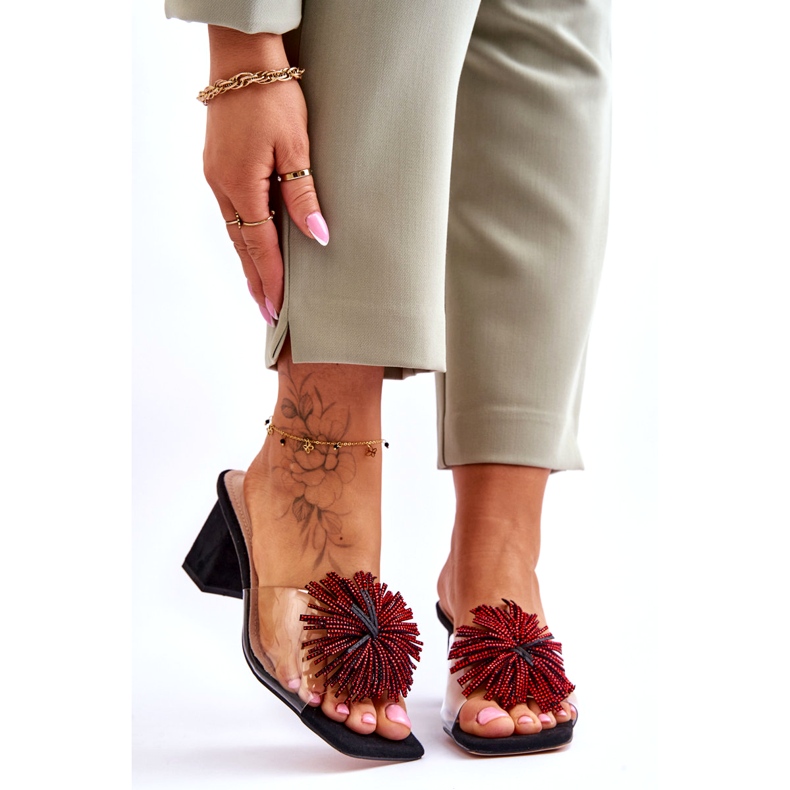 Naisten läpinäkyvät korkokengät S.Barski KV-AP658-1 Musta 1