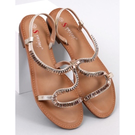 Sandaalit Adani Gold -kristalleilla kultainen 1