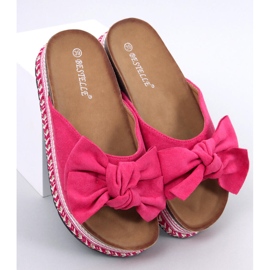 Delair Fuchsia korkeapohjaiset rusettitossut vaaleanpunainen 1