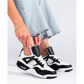 Shelovetin mustavalkoiset lenkkarit paksulla pohjalla 1