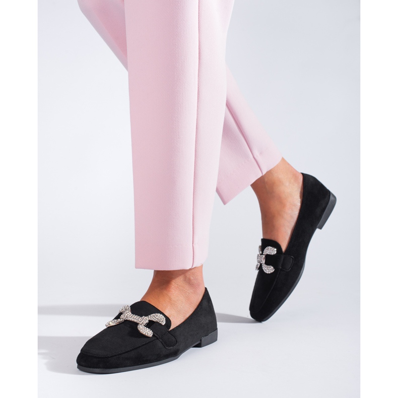 Shelovetin mustat mokkahousut soljella 1