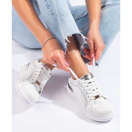 Tekstiiliset harjakattoiset lenkkarit Shelovet valkoiset valkoinen 1